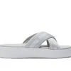 Women's Puma Platform Slide Tape Sport Slides Gray/White
