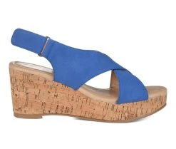 Women's Journee Collection Jenice Wedges Blue