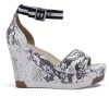 Women's Jane And The Shoe Aira Platform Wedges White Snake