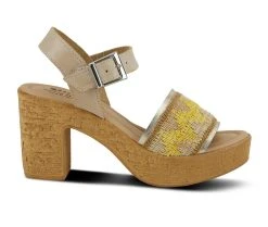 Women's SPRING STEP Tiada Platform Dress Sandals Beige Multi