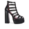 Women's London Rag Rielle Platform Dress Sandals Black