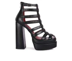 Women's London Rag Rielle Platform Dress Sandals Black