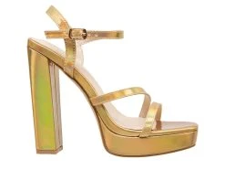 Women's Halston Sardinia Platform Dress Sandals Gold