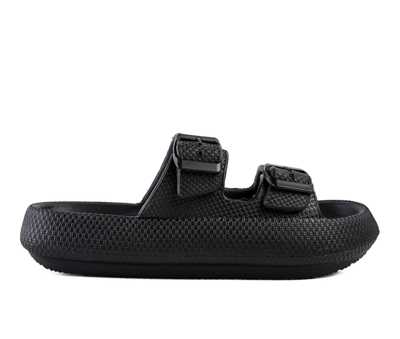 Women's London Rag Loma Platform Slide Sandals Black 2 Women's London Rag Loma Platform Slide Sandals Black - Image 2