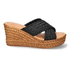 Women's Bella Vita Italy Geo-Italy Espadrille Wedge Sandals Black