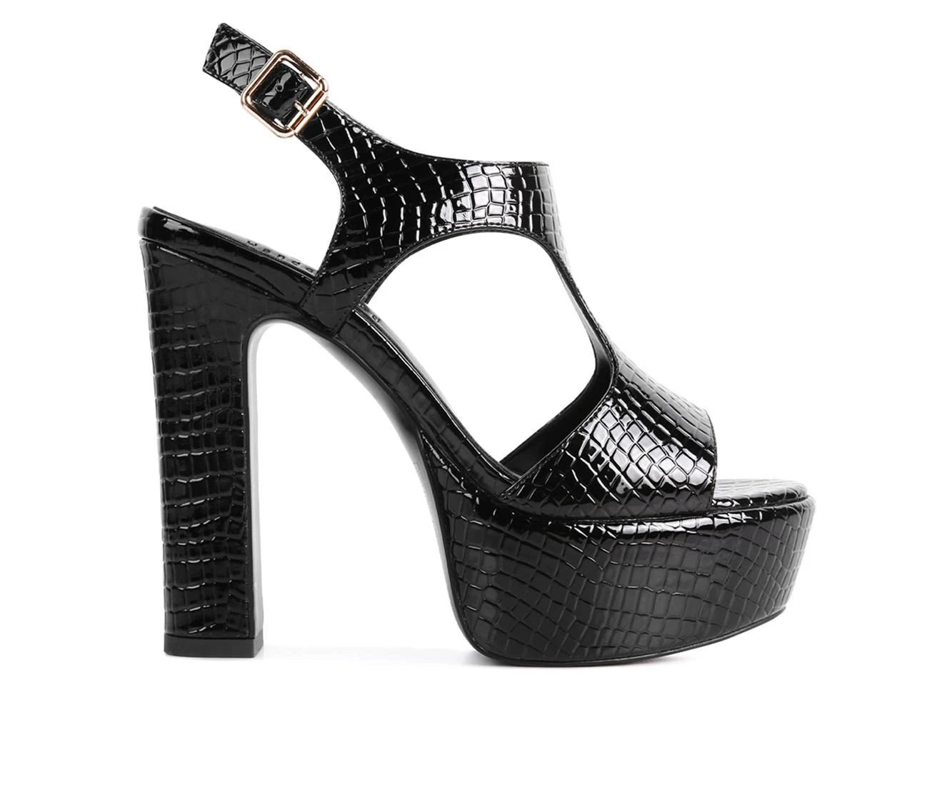 Women's Rag & Co Croft Platform Dress Sandals Black 2 Women's Rag & Co Croft Platform Dress Sandals Black - Image 2