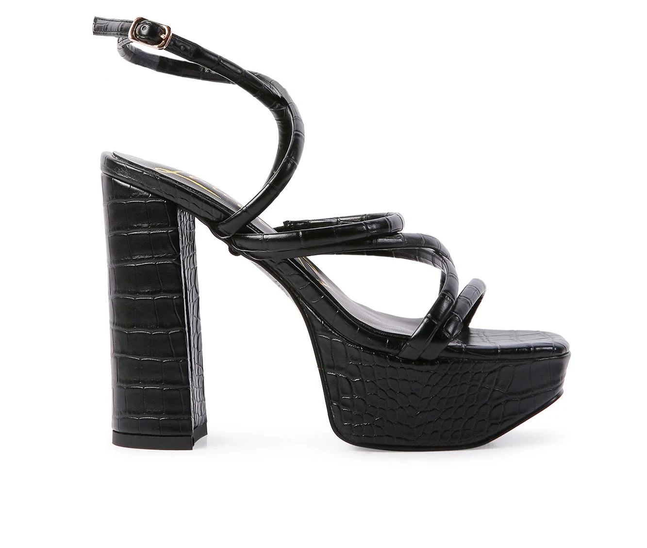 Women's London Rag Beam Platform Dress Sandals Black 2 Women's London Rag Beam Platform Dress Sandals Black - Image 2