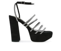 Women's London Rag Trick Platform Dress Sandals Black