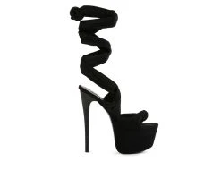 Women's London Rag Bauble Platform Stiletto Sandals Black
