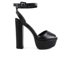 Women's London Rag Roger Platform Dress Sandals Black