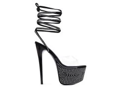 Women's London Rag Sugar Platform Stiletto Heels Black