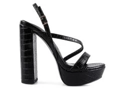 Women's London Rag Slegs Platform Dress Sandals Black