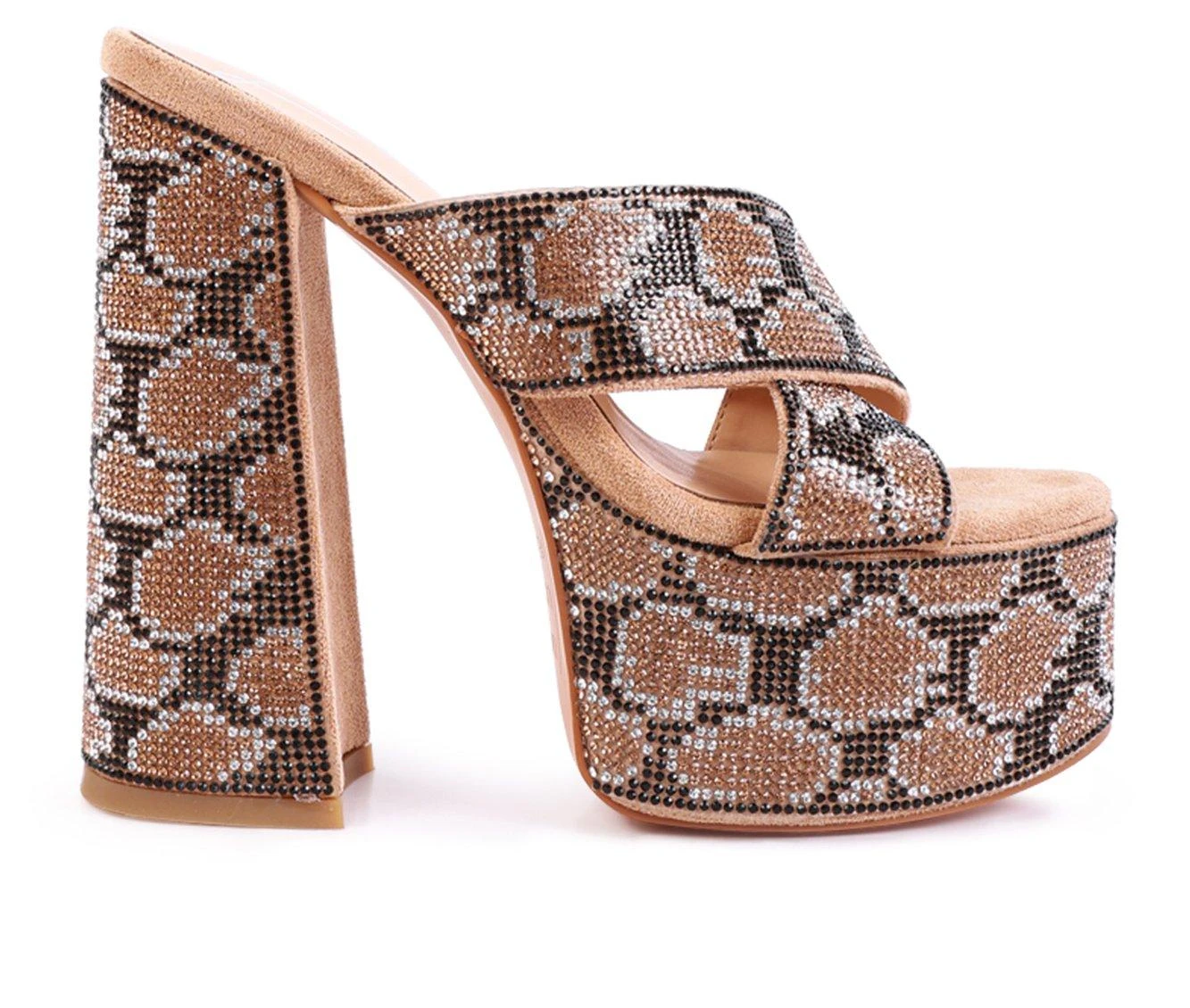Women's London Rag Ful Platform Heeled Sandals Gold 2 Women's London Rag Ful Platform Heeled Sandals Gold - Image 2