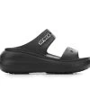 Women's Crocs Classic Crush Platform Sandals Black