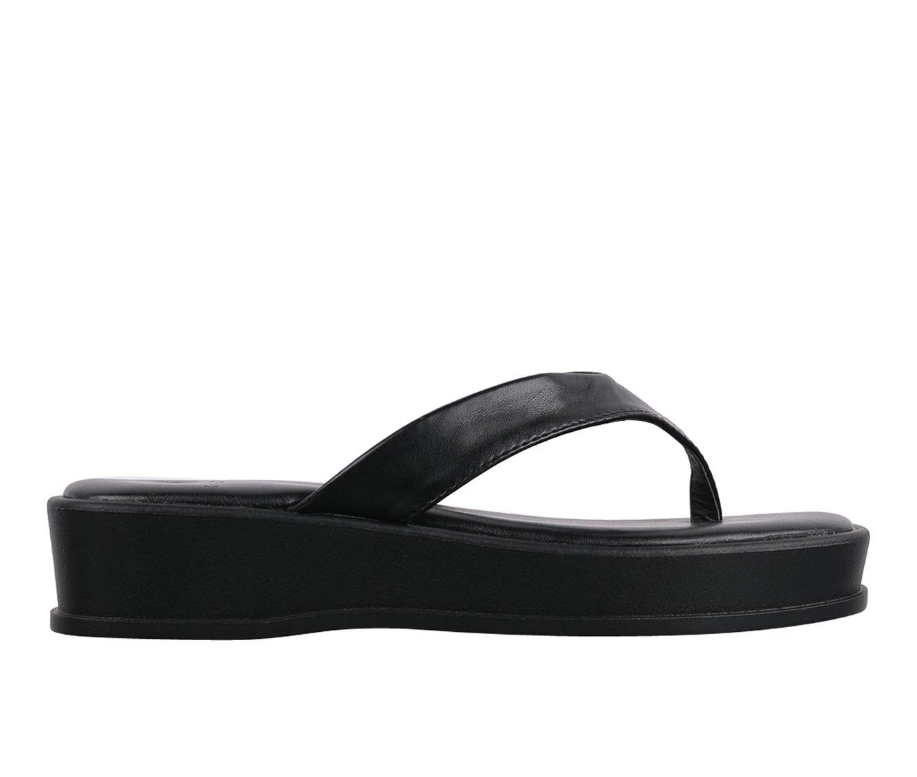 Women's Halston Soula Flip-Flops Black 2 Women's Halston Soula Flip-Flops Black - Image 2