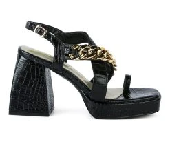 Women's London Rag Frecklin Chunky Dress Sandals Black