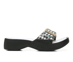 Women's Dr. Scholls Rock On Max Platform Sandals Black Gingham