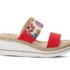 Women's SPRING STEP Laveta Wedge Sandals Red Multi