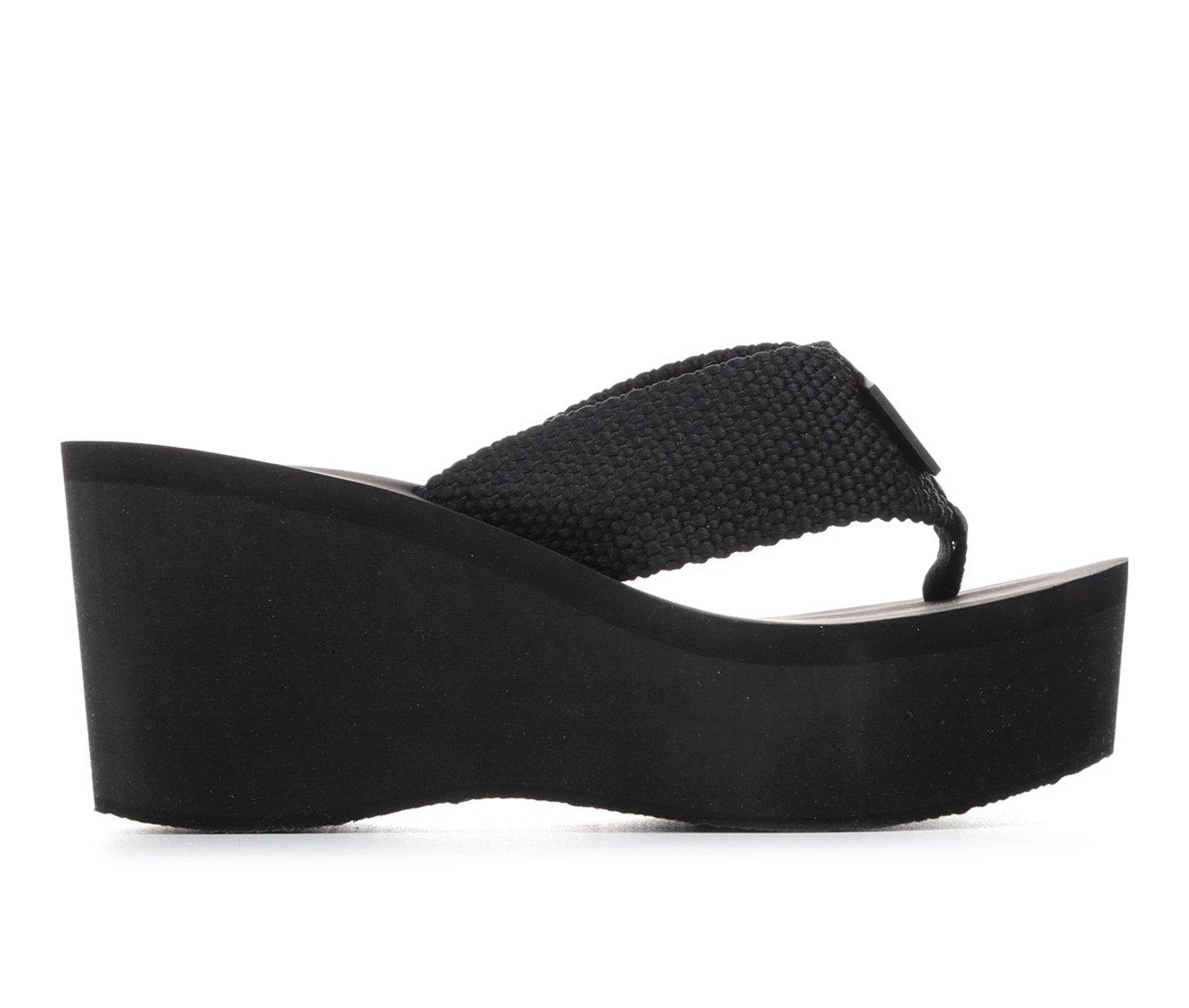 Women's Rocket Dog Crush Webbing Platform Flip-Flops Black 2 Women's Rocket Dog Crush Webbing Platform Flip-Flops Black - Image 2