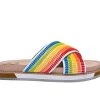 Women's Jane And The Shoe Juniper Flatform Sandals Rainbow