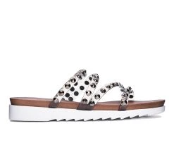 Women's Dirty Laundry Coral Reef Sandals Pewter Lucite