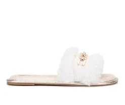 Torgeis Valentina Slide Sandals White