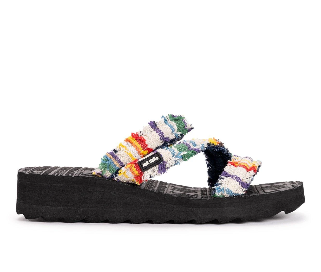 Women's MUK LUKS Wave Riptide Sandals Women's MUK LUKS Wave Riptide Sandals White Multi -GC shoes Shop 1 1571