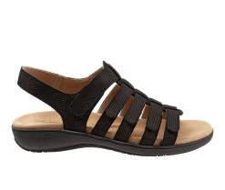 Women's Trotters Tiki Sandals Black Nubuck