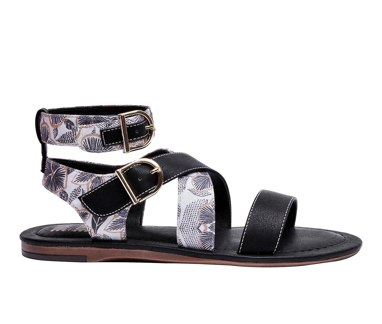 Women's Jane And The Shoe Jordan Sandals Women's Jane And The Shoe Jordan Sandals Black Flower -GC shoes Shop 1 1663