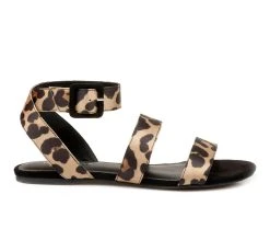 Women's Rampage Sienna Flat Sandals Leopard -GC shoes Shop 1 1673