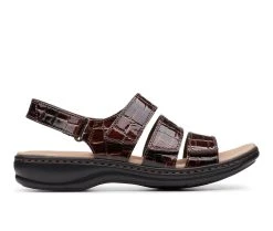 Women's Clarks Leisa Melinda Sandals Brown Croco -GC shoes Shop 1 1683