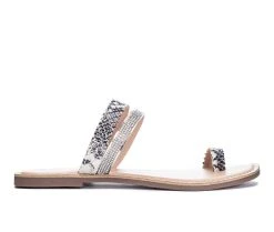 Women's Chinese Laundry Safari Slide Sandals Black/White