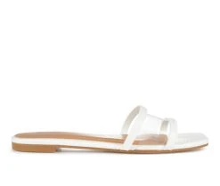 Women's Journee Collection Ramira Slip-On Sandals White -GC shoes Shop 1 1829