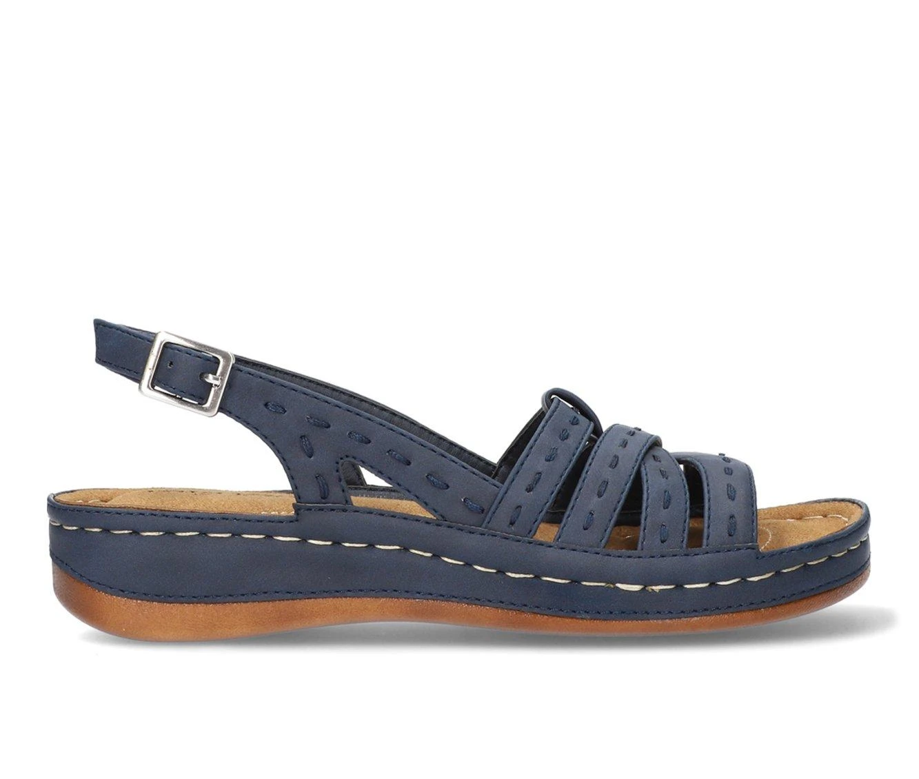 Women's Easy Street Kehlani Sandals Navy 2 Women's Easy Street Kehlani Sandals Navy - Image 2