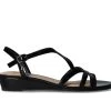 Women's Easy Street Royalty Sandals Black Patent