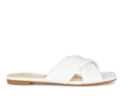 Women's Journee Collection Carlotta Slip-On Sandals White