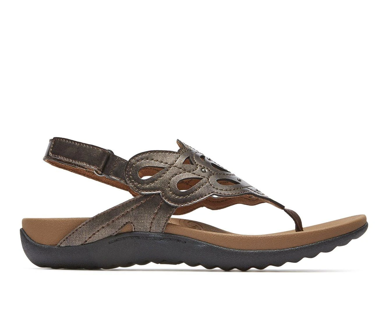 Women's Rockport Ridge Sling Sandals Bronze Metallic 2 Women's Rockport Ridge Sling Sandals Bronze Metallic - Image 2