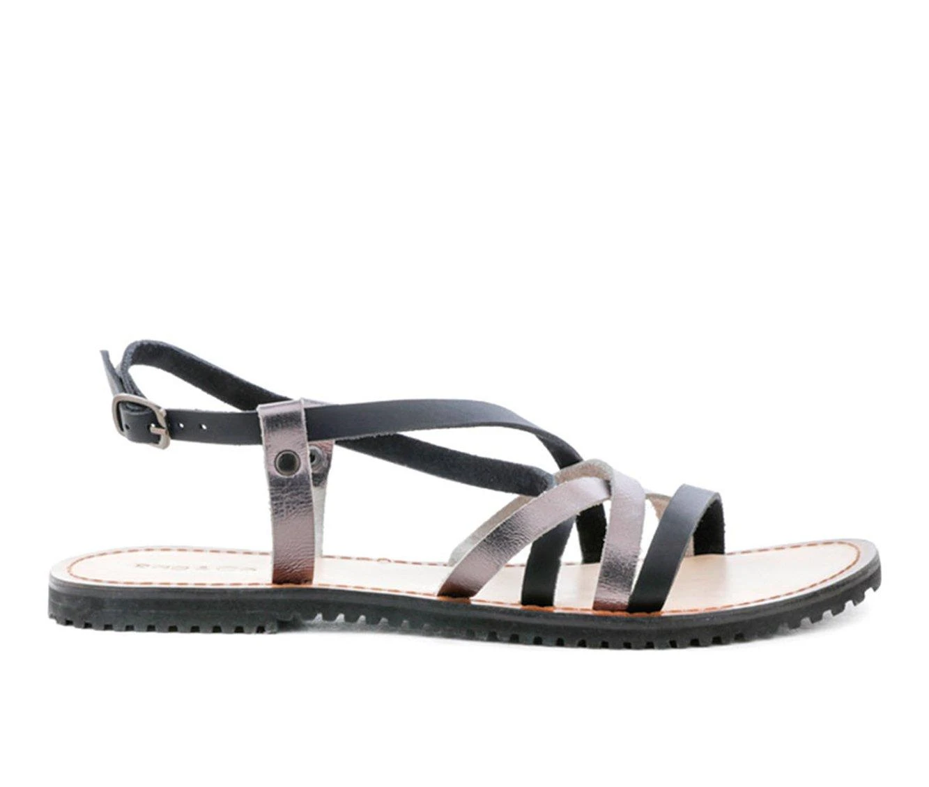 Women's Rag & Co June Sandals Black/ Pewter 2 Women's Rag & Co June Sandals Black/ Pewter - Image 2