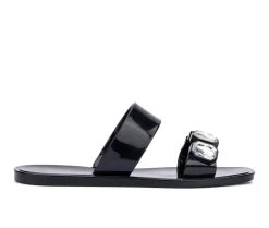 Women's New York And Company Chantalle Jelly Sandals Black