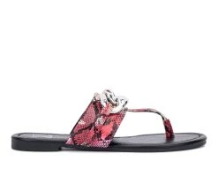 Women's New York And Company Cassandra Flip-Flops Pink