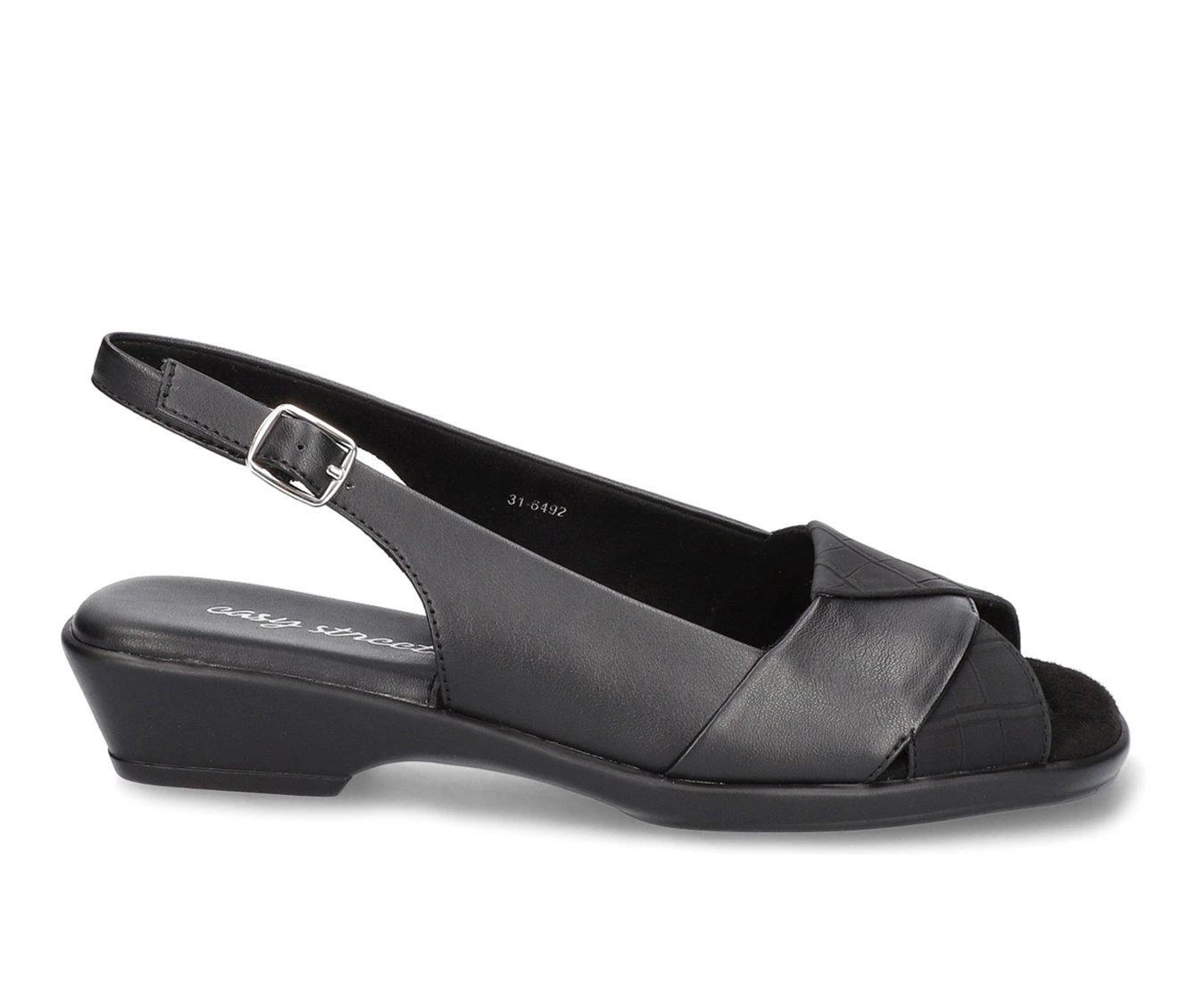 Women's Easy Street Drew Slingback Sandals Black 1 Women's Easy Street Drew Slingback Sandals Black