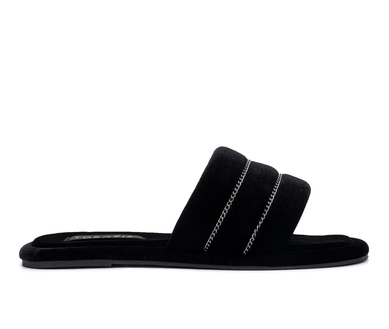 Torgeis Georgina Slide Sandals Black 1 Torgeis Georgina Slide Sandals Black