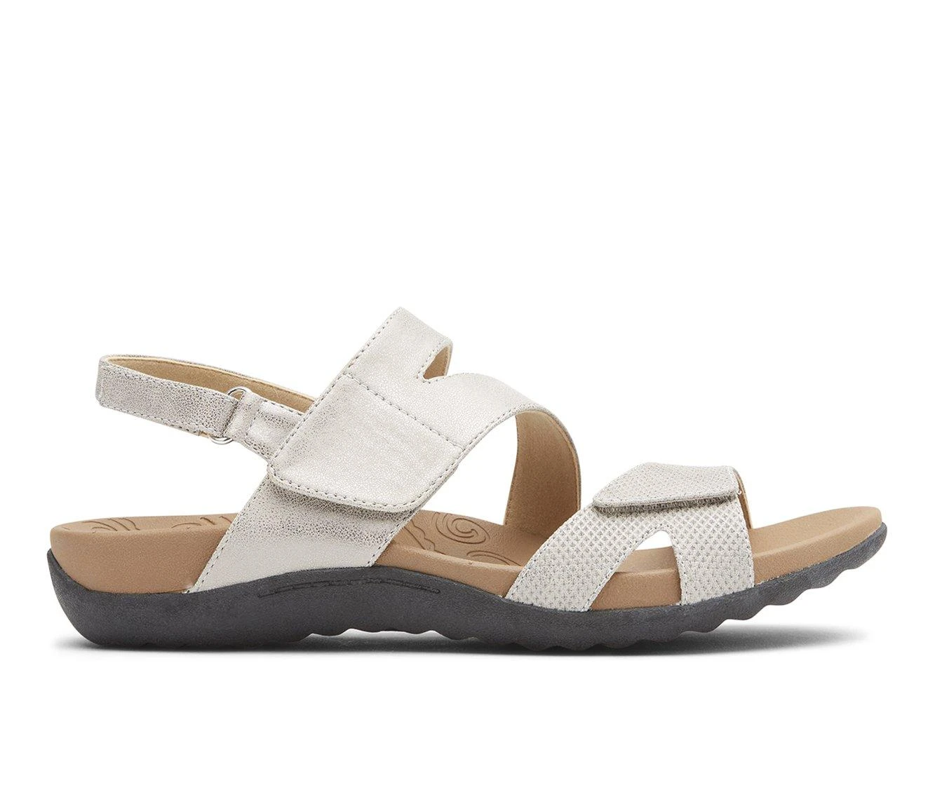 Women's Rockport Ridge Asymmetrical Velcro Sandals Metallic 2 Women's Rockport Ridge Asymmetrical Velcro Sandals Metallic - Image 2