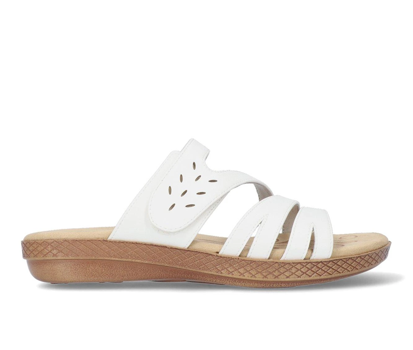 Women's Easy Street Alma Slide Sandals White 1 Women's Easy Street Alma Slide Sandals White