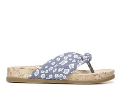Women's LifeStride Happy Print Footbed Sandals Denim