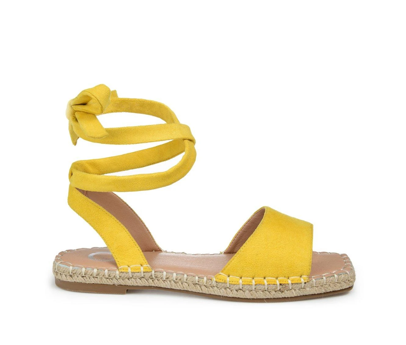 Women's Journee Collection Emelie Espadrille Tie-Up Sandals Yellow 2 Women's Journee Collection Emelie Espadrille Tie-Up Sandals Yellow - Image 2