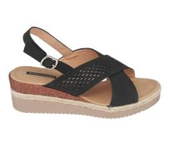 Women's GC Shoes Gini Wedge Sandals Black