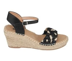 Women's GC Shoes Cati Espadrille Wedge Sandals Black