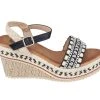 Women's GC Shoes Cheri Espadrille Wedge Sandals Black