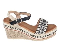 Women's GC Shoes Cheri Espadrille Wedge Sandals Black